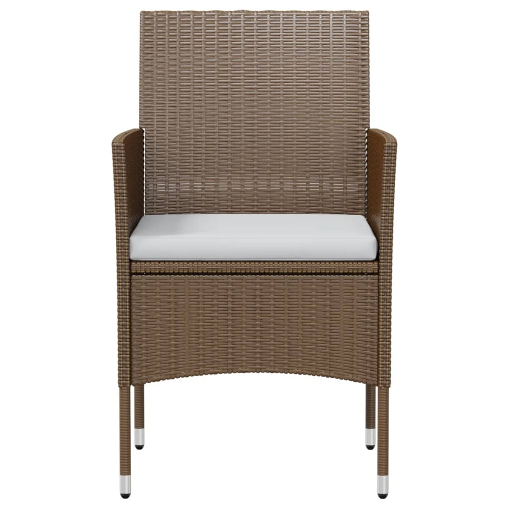 vidaXL Set mobilier de grădină, 3 piese, maro, poliratan vidaXL Set mobilier de grădină, 3 piese, maro, poliratan