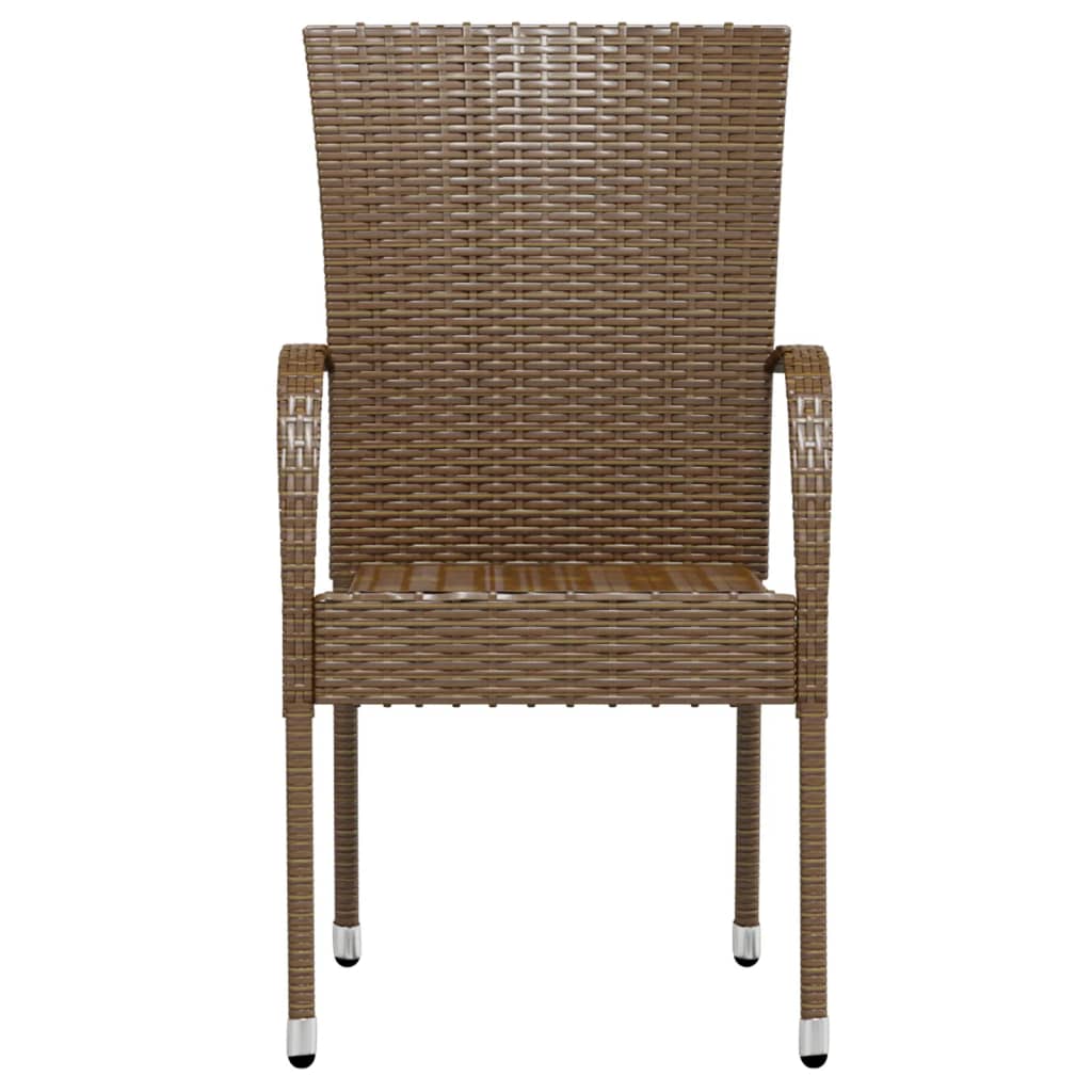 vidaXL Set mobilier de grădină, 3 piese, maro, poliratan vidaXL Set mobilier de grădină, 3 piese, maro, poliratan