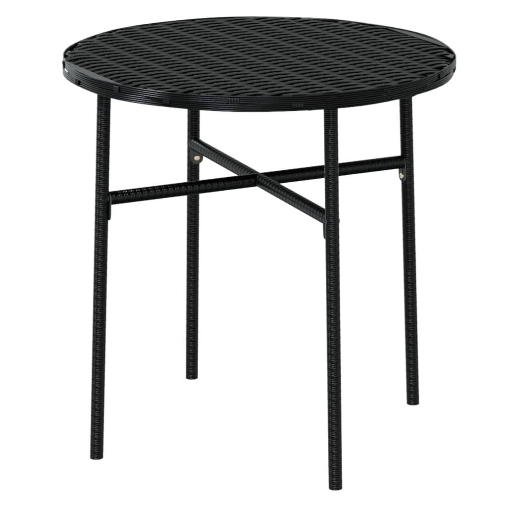 vidaXL Set mobilier de grădină, 3 piese, negru, poliratan vidaXL Set mobilier de grădină, 3 piese, negru, poliratan