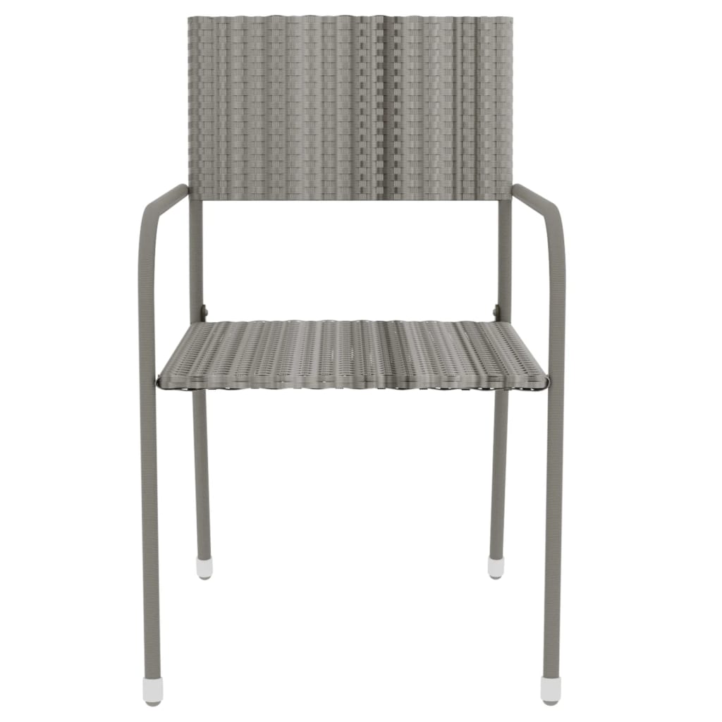 vidaXL Set mobilier de grădină, 3 piese, gri, poliratan vidaXL Set mobilier de grădină, 3 piese, gri, poliratan