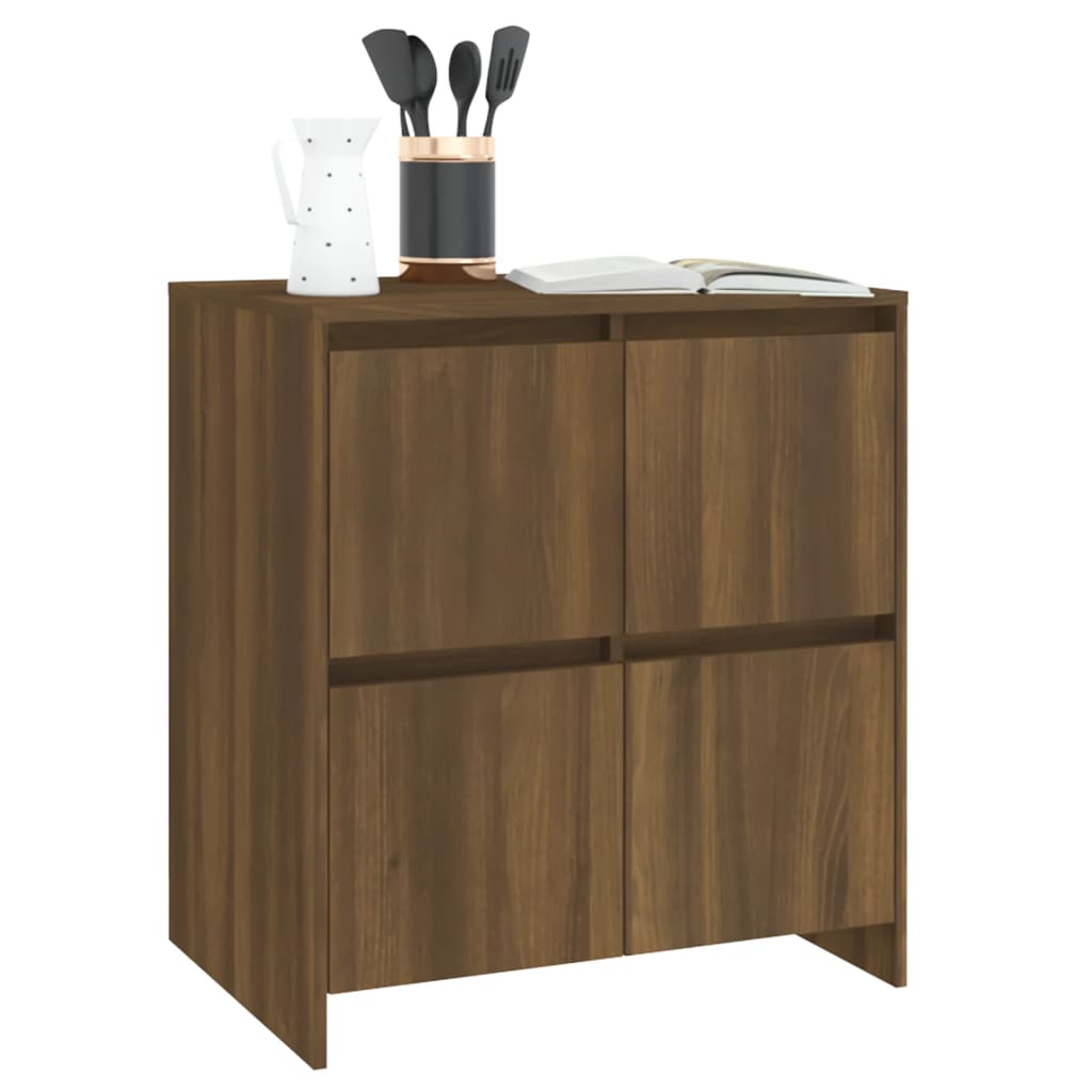 vidaXL Servante, 2 buc., stejar maro, 70x41x75 cm, lemn prelucrat
