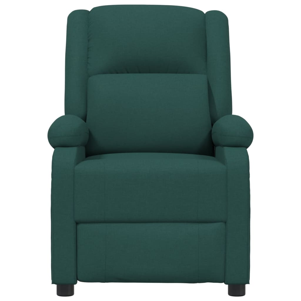 vidaXL Fotoliu rabatabil electric, verde închis, material textil vidaXL Fotoliu rabatabil electric, verde închis, material textil