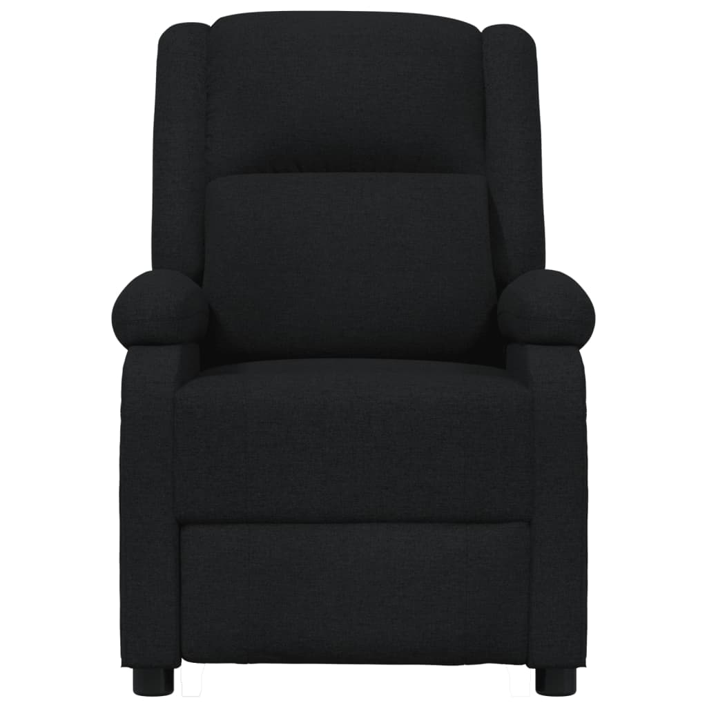 vidaXL Fotoliu de masaj electric rabatabil, negru, textil vidaXL Fotoliu de masaj electric rabatabil, negru, textil