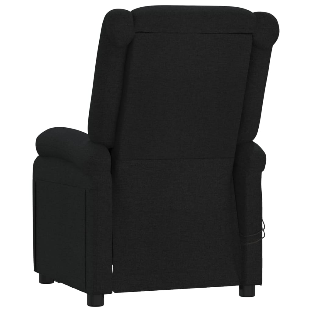 vidaXL Fotoliu de masaj electric rabatabil, negru, textil vidaXL Fotoliu de masaj electric rabatabil, negru, textil