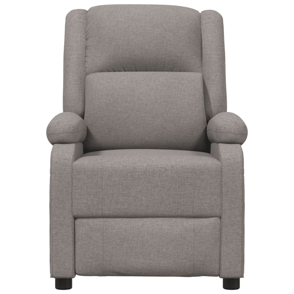 vidaXL Fotoliu de masaj electric rabatabil, gri taupe, textil vidaXL Fotoliu de masaj electric rabatabil, gri taupe, textil
