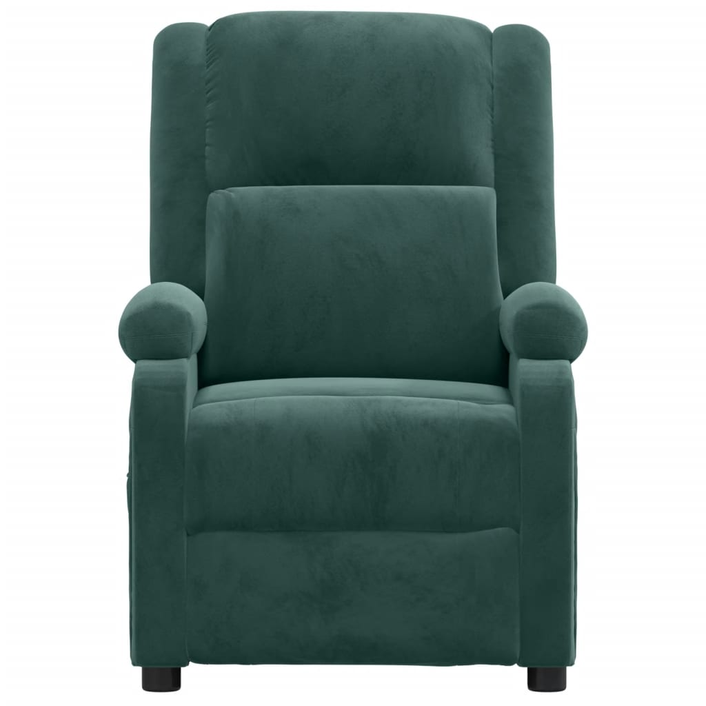 vidaXL Fotoliu de masaj electric, verde închis, catifea vidaXL Fotoliu de masaj electric, verde închis, catifea