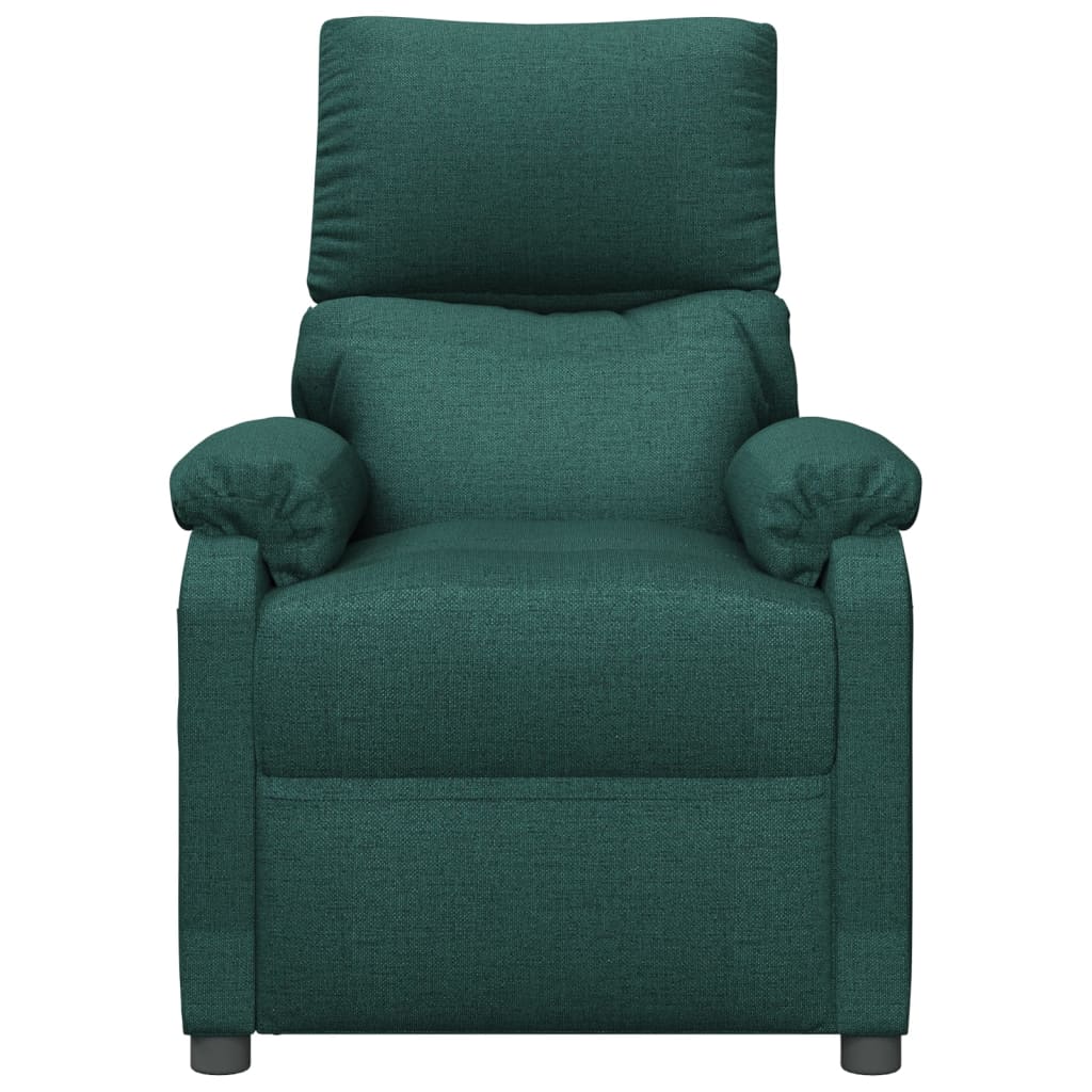 vidaXL Fotoliu rabatabil electric, verde închis, material textil vidaXL Fotoliu rabatabil electric, verde închis, material textil