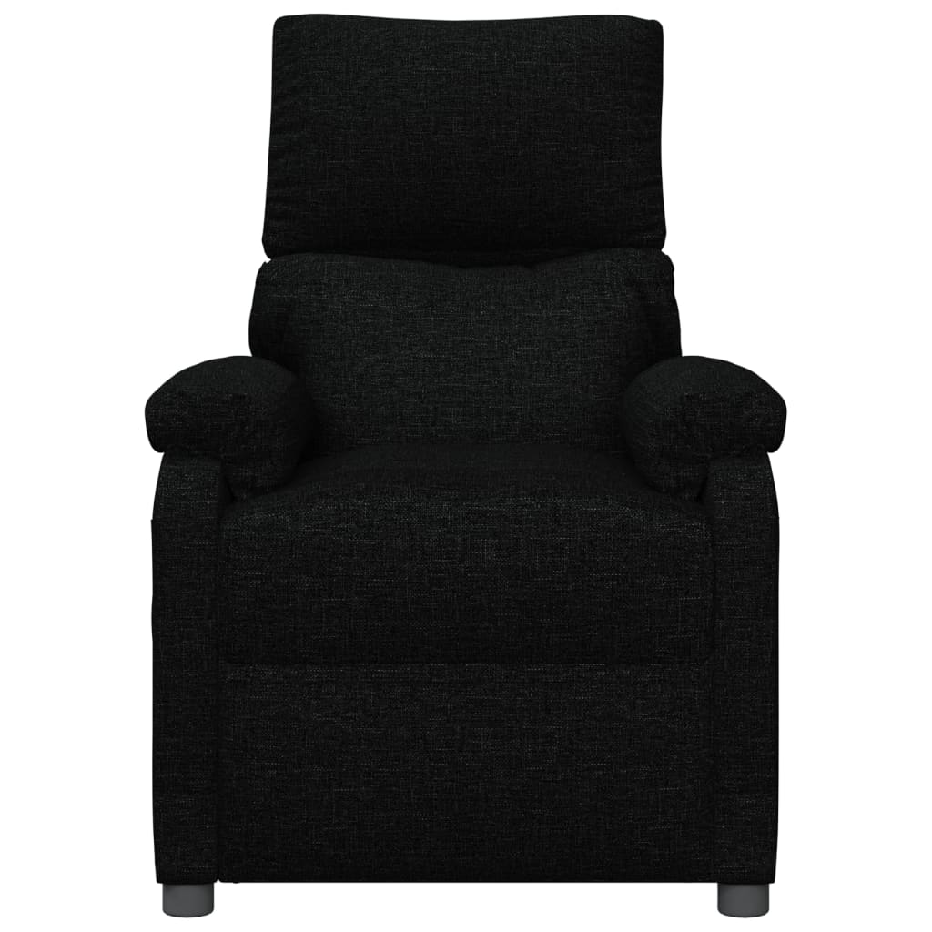 vidaXL Fotoliu de masaj electric rabatabil, negru, textil vidaXL Fotoliu de masaj electric rabatabil, negru, textil