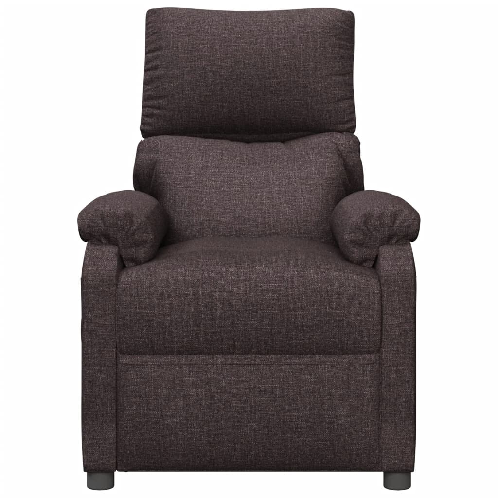 vidaXL Fotoliu de masaj electric, maro închis, material textil vidaXL Fotoliu de masaj electric, maro închis, material textil
