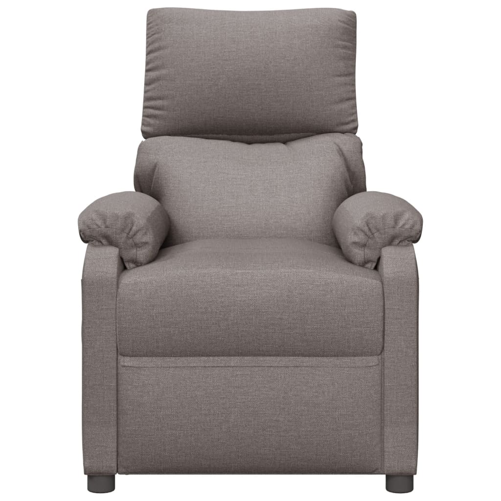 vidaXL Fotoliu de masaj electric rabatabil, gri taupe, textil vidaXL Fotoliu de masaj electric rabatabil, gri taupe, textil