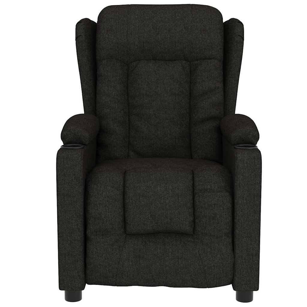 vidaXL Fotoliu de masaj electric rabatabil, negru, textil vidaXL Fotoliu de masaj electric rabatabil, negru, textil