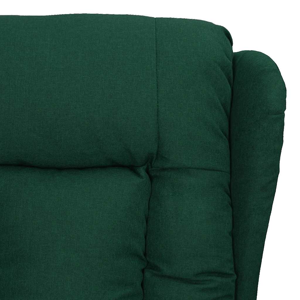 vidaXL Fotoliu de masaj electric, verde închis, material textil vidaXL Fotoliu de masaj electric, verde închis, material textil