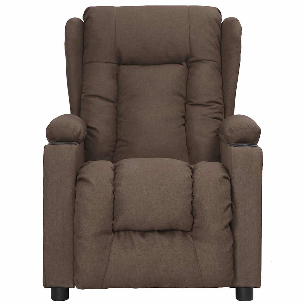vidaXL Fotoliu de masaj electric rabatabil, gri taupe, textil vidaXL Fotoliu de masaj electric rabatabil, gri taupe, textil