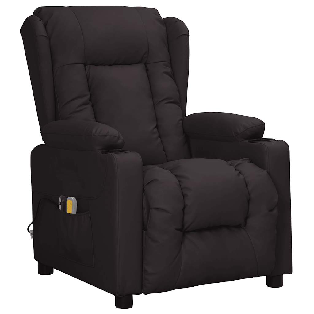 vidaXL Fotoliu de masaj electric, negru, piele ecologică vidaXL Fotoliu de masaj electric, negru, piele ecologică