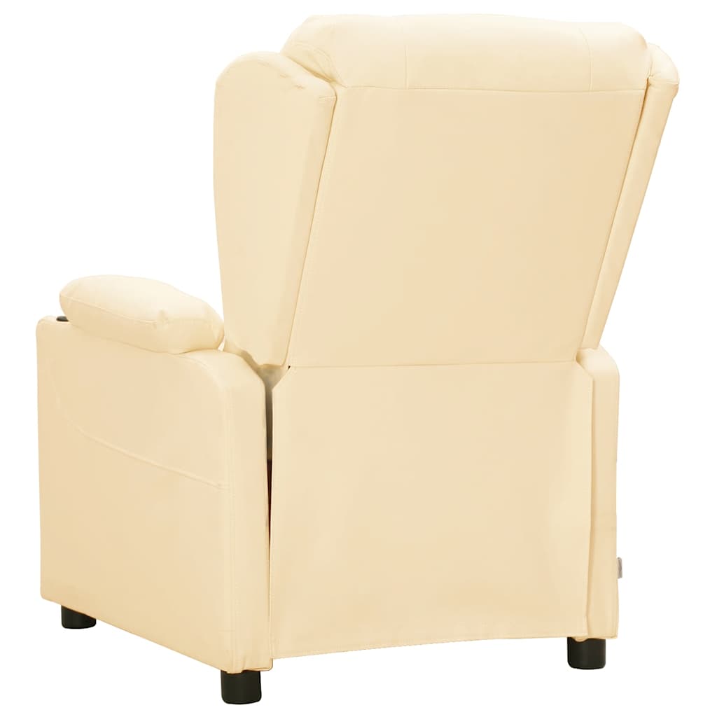 vidaXL Fotoliu de masaj electric, crem, piele ecologică vidaXL Fotoliu de masaj electric, crem, piele ecologică