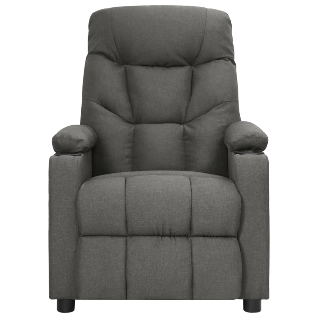vidaXL Fotoliu de masaj electric rabatabil, gri închis, textil vidaXL Fotoliu de masaj electric rabatabil, gri închis, textil
