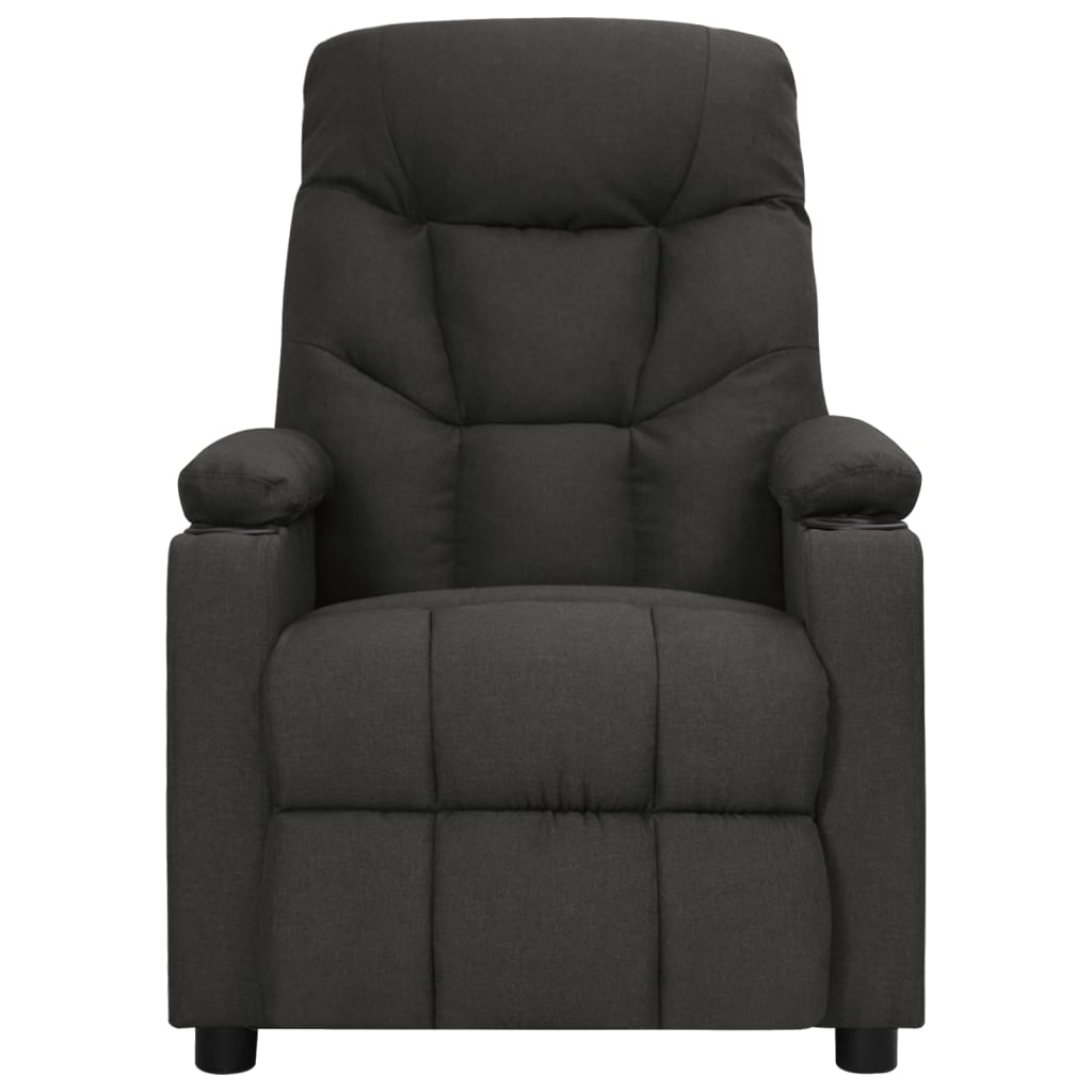 vidaXL Fotoliu de masaj electric rabatabil, negru, textil