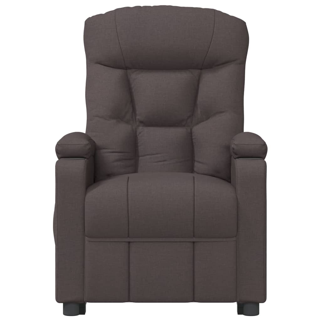 vidaXL Fotoliu de masaj electric, maro închis, material textil vidaXL Fotoliu de masaj electric, maro închis, material textil
