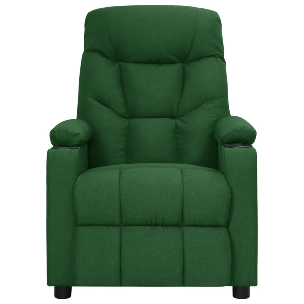 vidaXL Fotoliu de masaj electric, verde închis, material textil vidaXL Fotoliu de masaj electric, verde închis, material textil