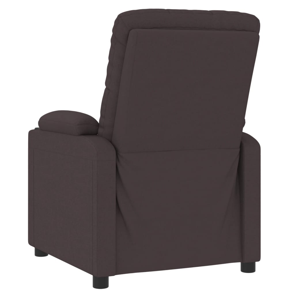 vidaXL Fotoliu rabatabil electric, maro închis, material textil