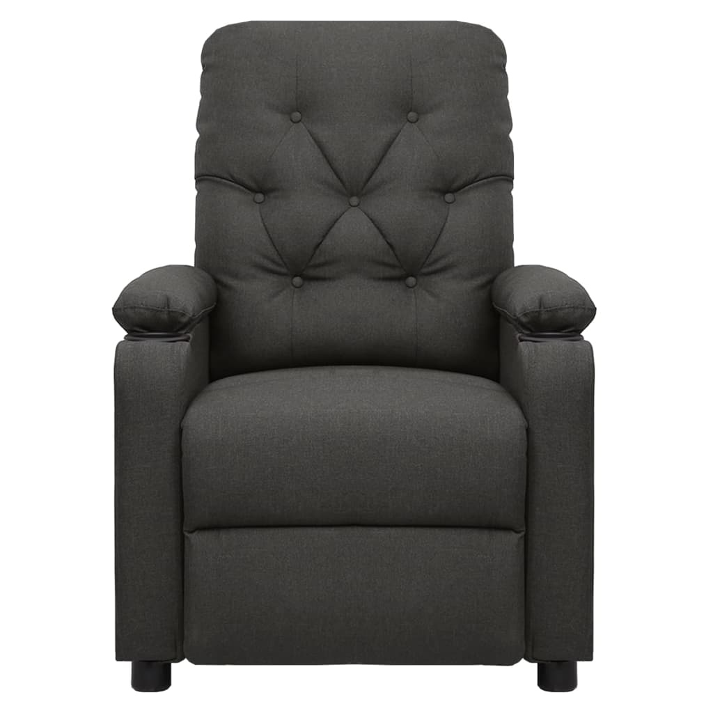 vidaXL Fotoliu de masaj electric rabatabil, gri închis, textil vidaXL Fotoliu de masaj electric rabatabil, gri închis, textil