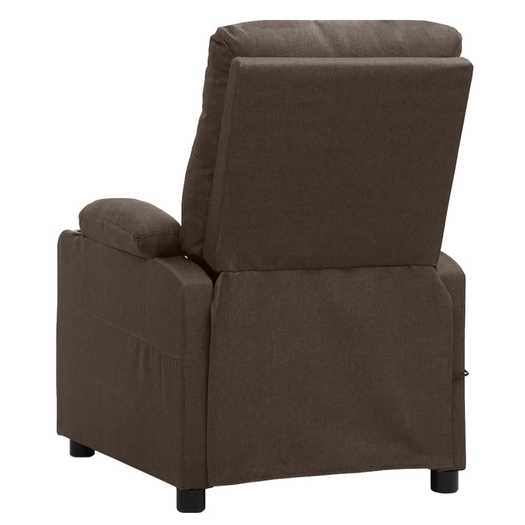 vidaXL Fotoliu de masaj electric, maro, material textil