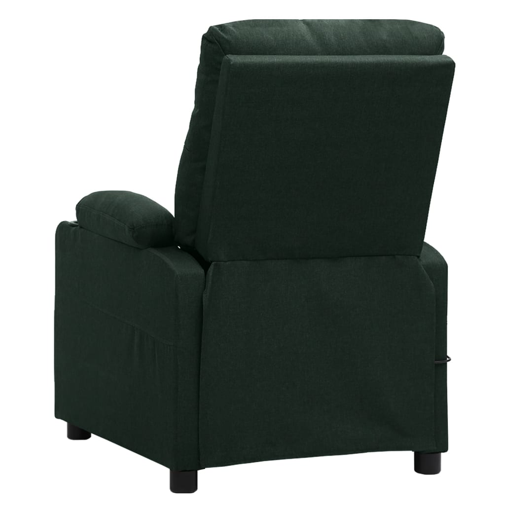 vidaXL Fotoliu de masaj electric, verde închis, material textil vidaXL Fotoliu de masaj electric, verde închis, material textil