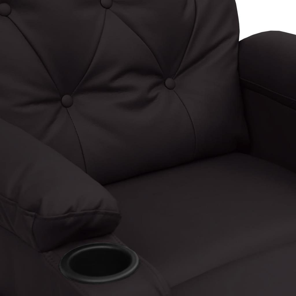 vidaXL Fotoliu rabatabil electric, negru, piele ecologică