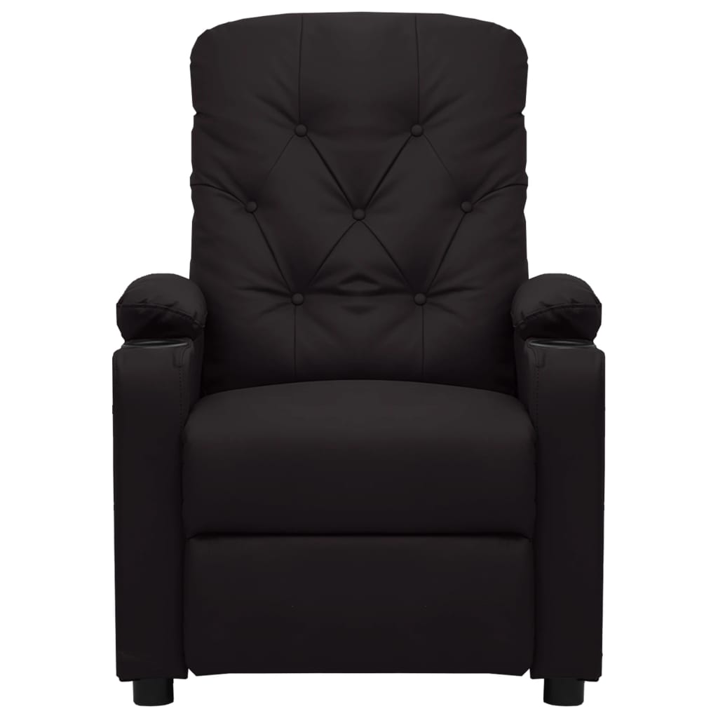 vidaXL Fotoliu de masaj electric, negru, piele ecologică