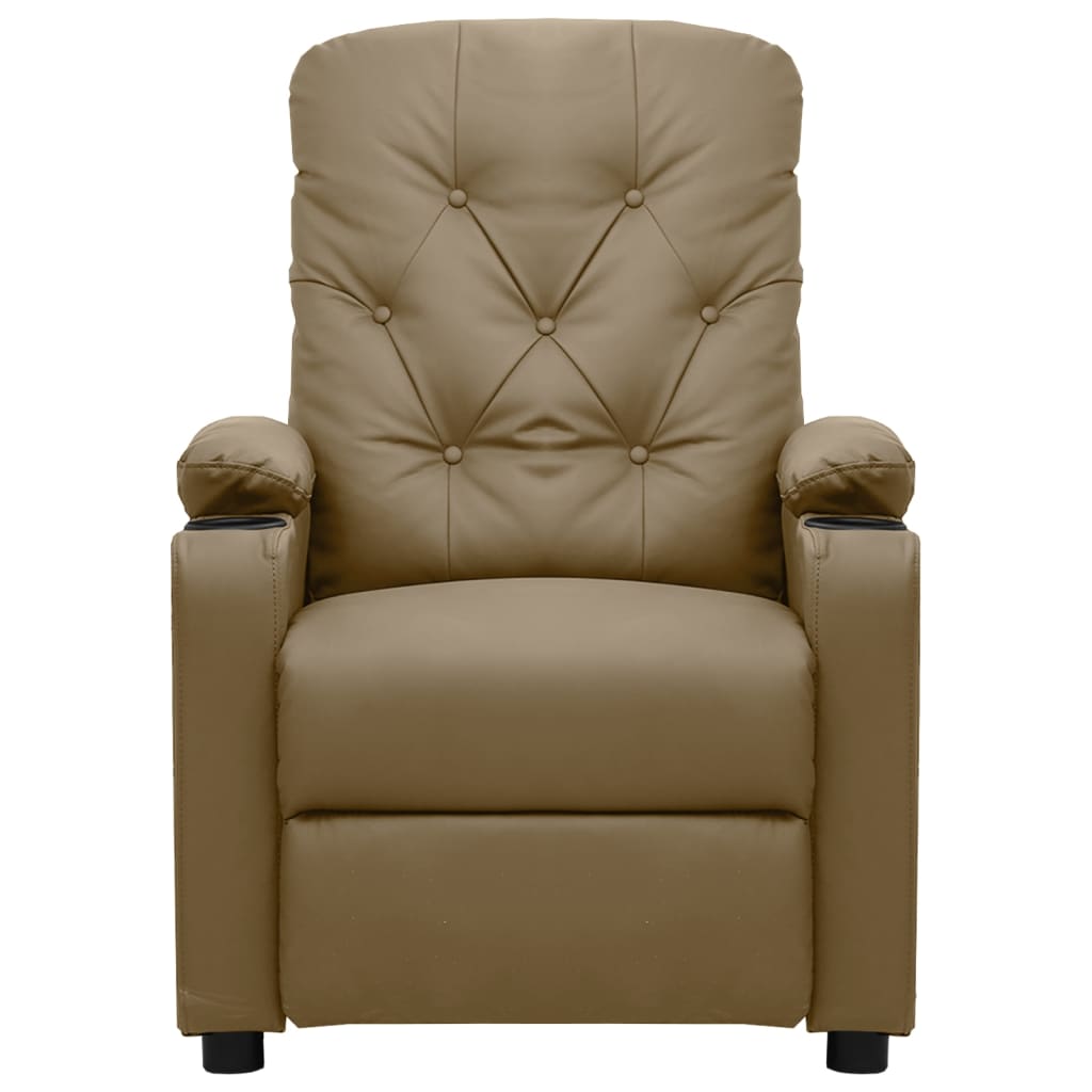vidaXL Fotoliu de masaj electric, cappuccino, piele ecologică vidaXL Fotoliu de masaj electric, cappuccino, piele ecologică