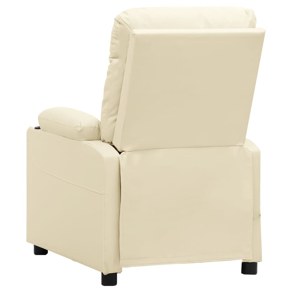 vidaXL Fotoliu de masaj electric, crem, piele ecologică vidaXL Fotoliu de masaj electric, crem, piele ecologică