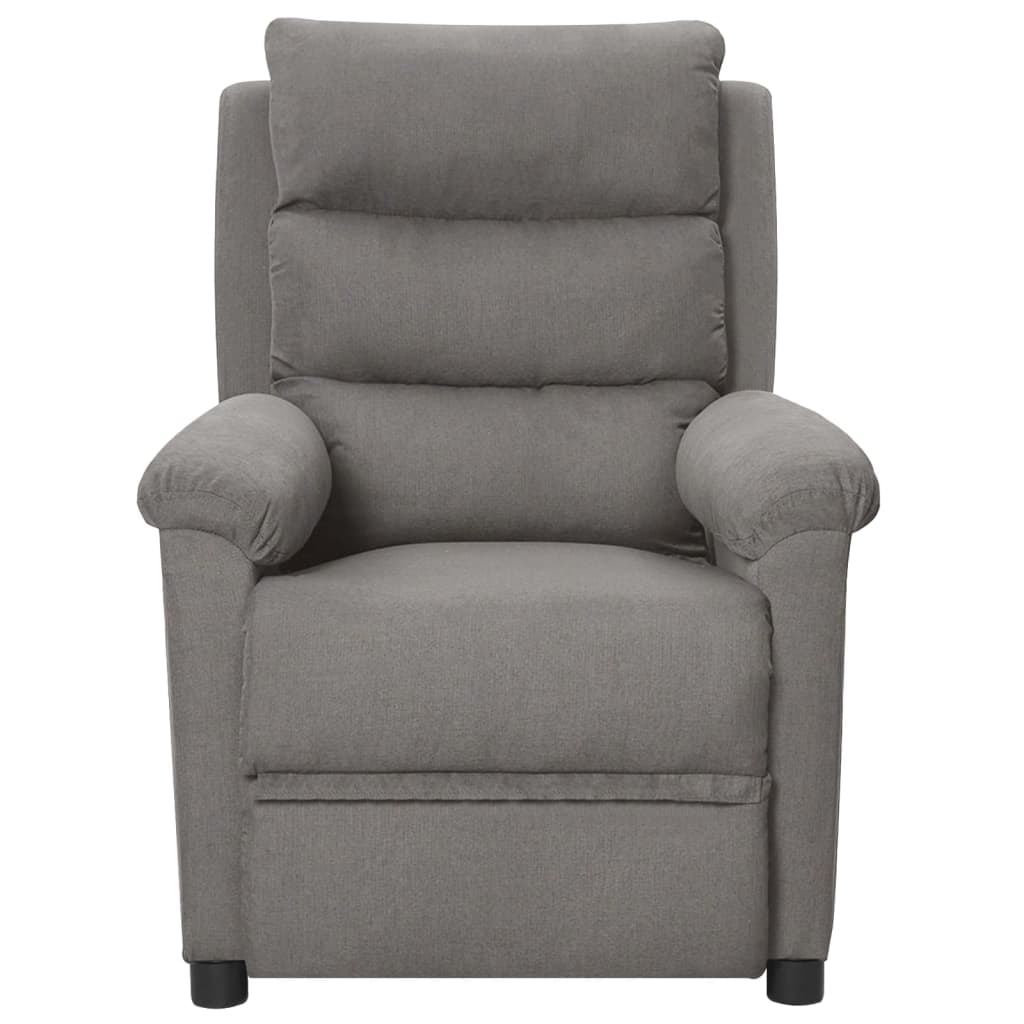 vidaXL Fotoliu rabatabil electric, gri deschis, textil