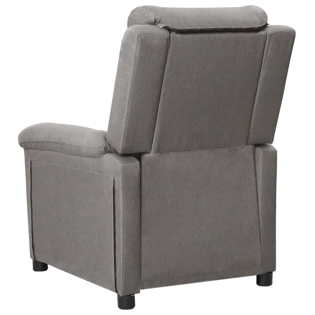 vidaXL Fotoliu rabatabil electric, gri deschis, textil