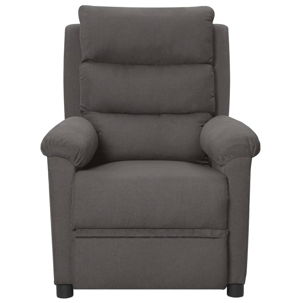 vidaXL Fotoliu rabatabil electric, gri închis, material textil