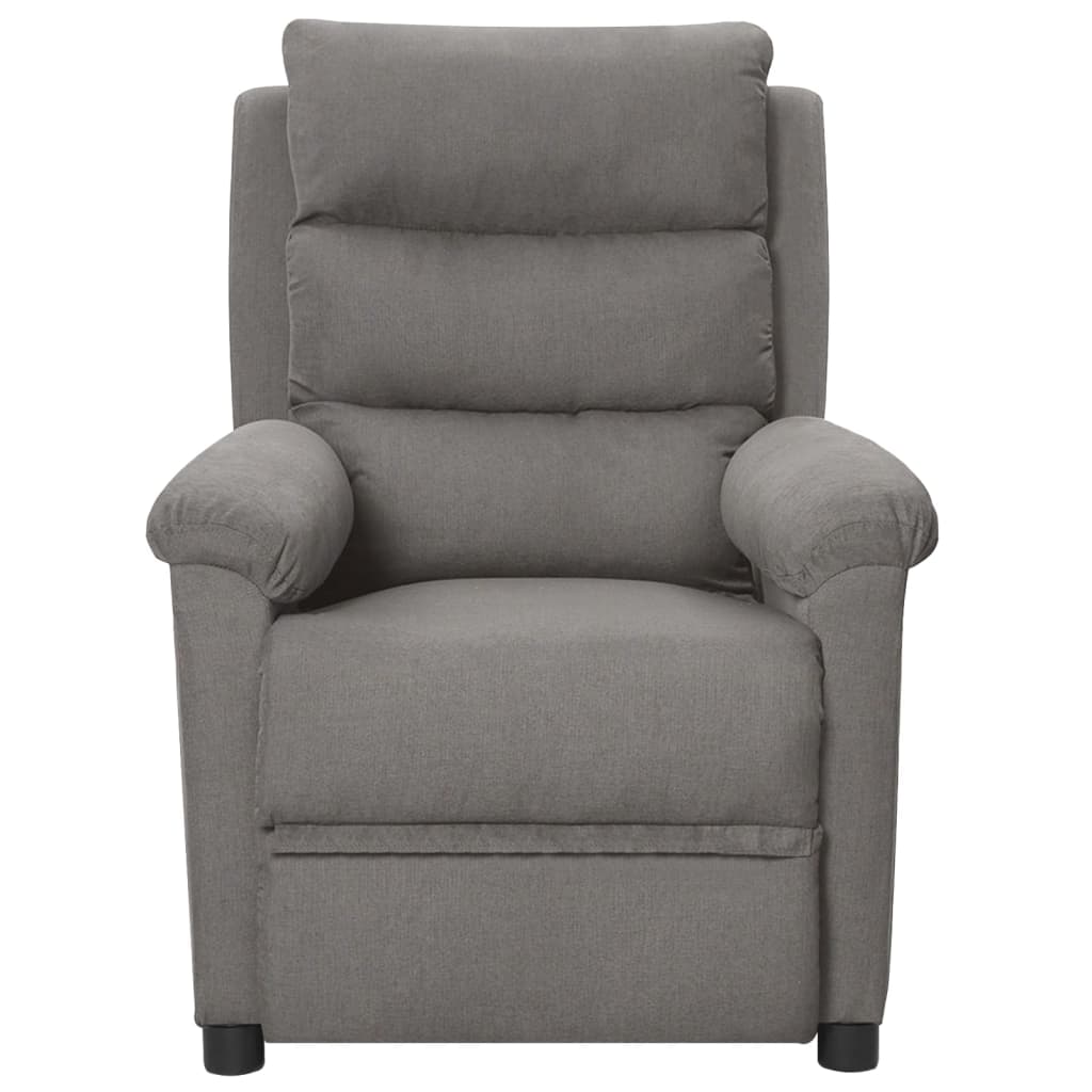vidaXL Fotoliu de masaj electric rabatabil, gri deschis, textil vidaXL Fotoliu de masaj electric rabatabil, gri deschis, textil