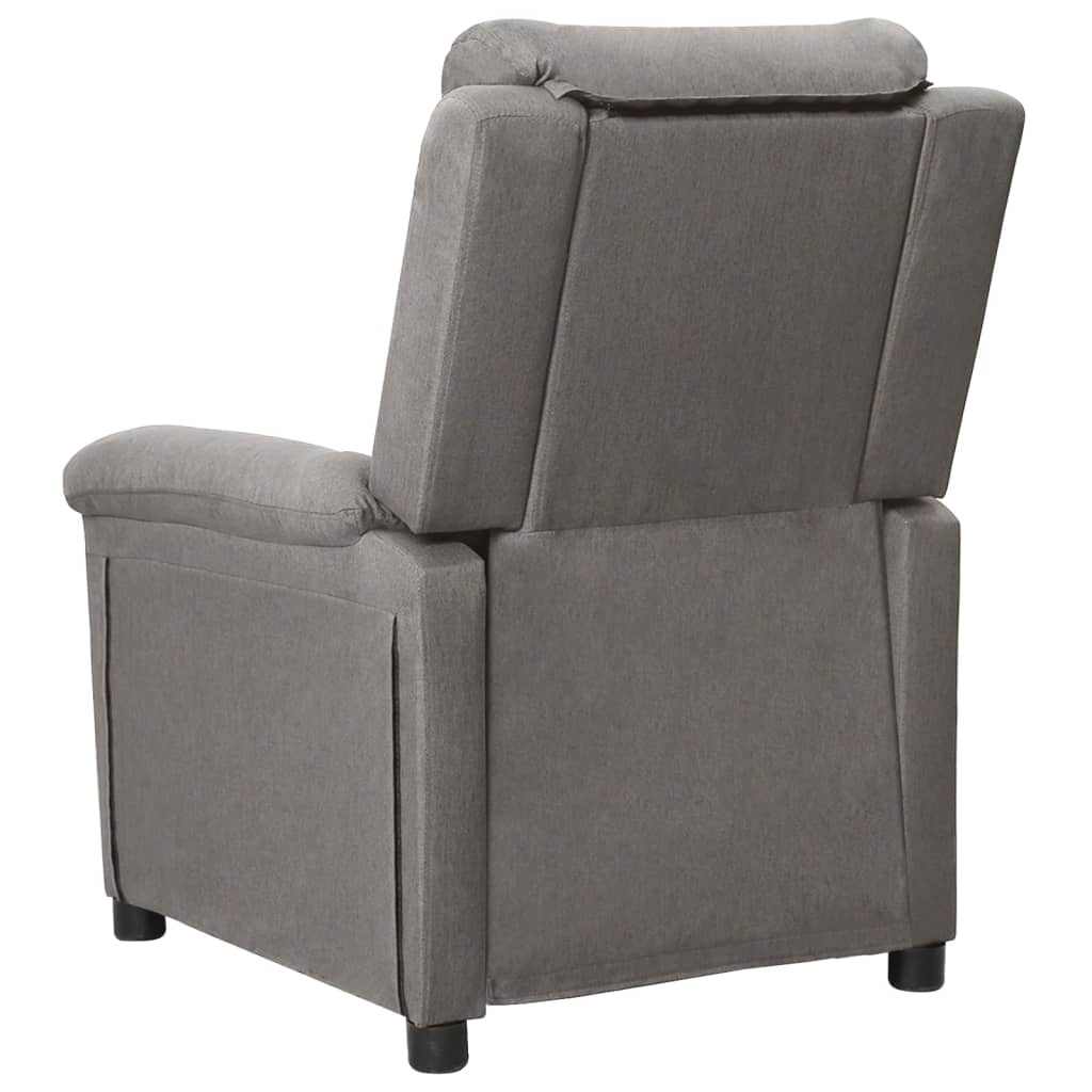 vidaXL Fotoliu de masaj electric rabatabil, gri deschis, textil vidaXL Fotoliu de masaj electric rabatabil, gri deschis, textil