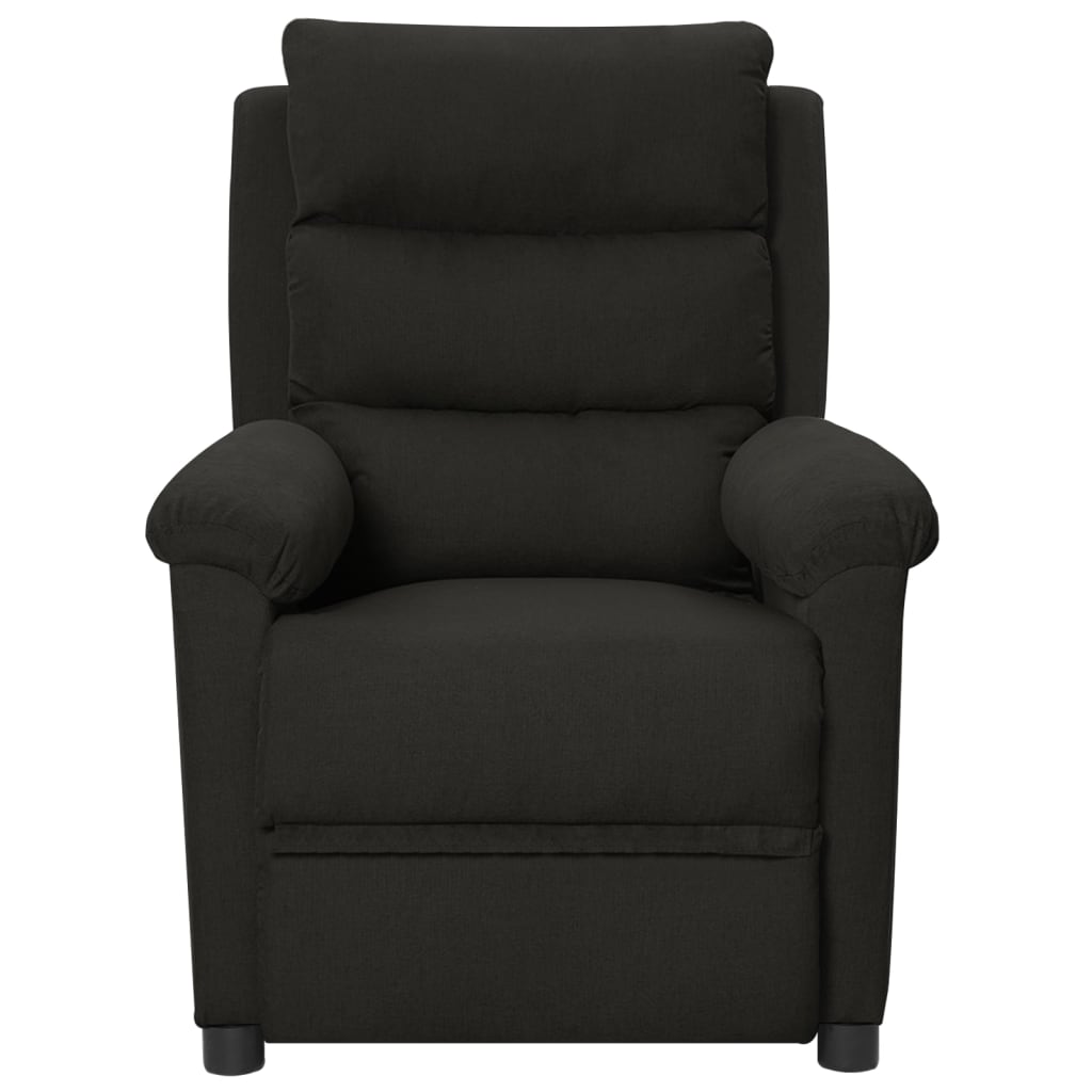 vidaXL Fotoliu de masaj electric rabatabil, negru, textil vidaXL Fotoliu de masaj electric rabatabil, negru, textil
