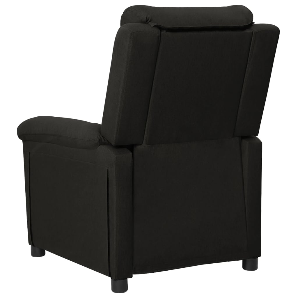 vidaXL Fotoliu de masaj electric rabatabil, negru, textil vidaXL Fotoliu de masaj electric rabatabil, negru, textil