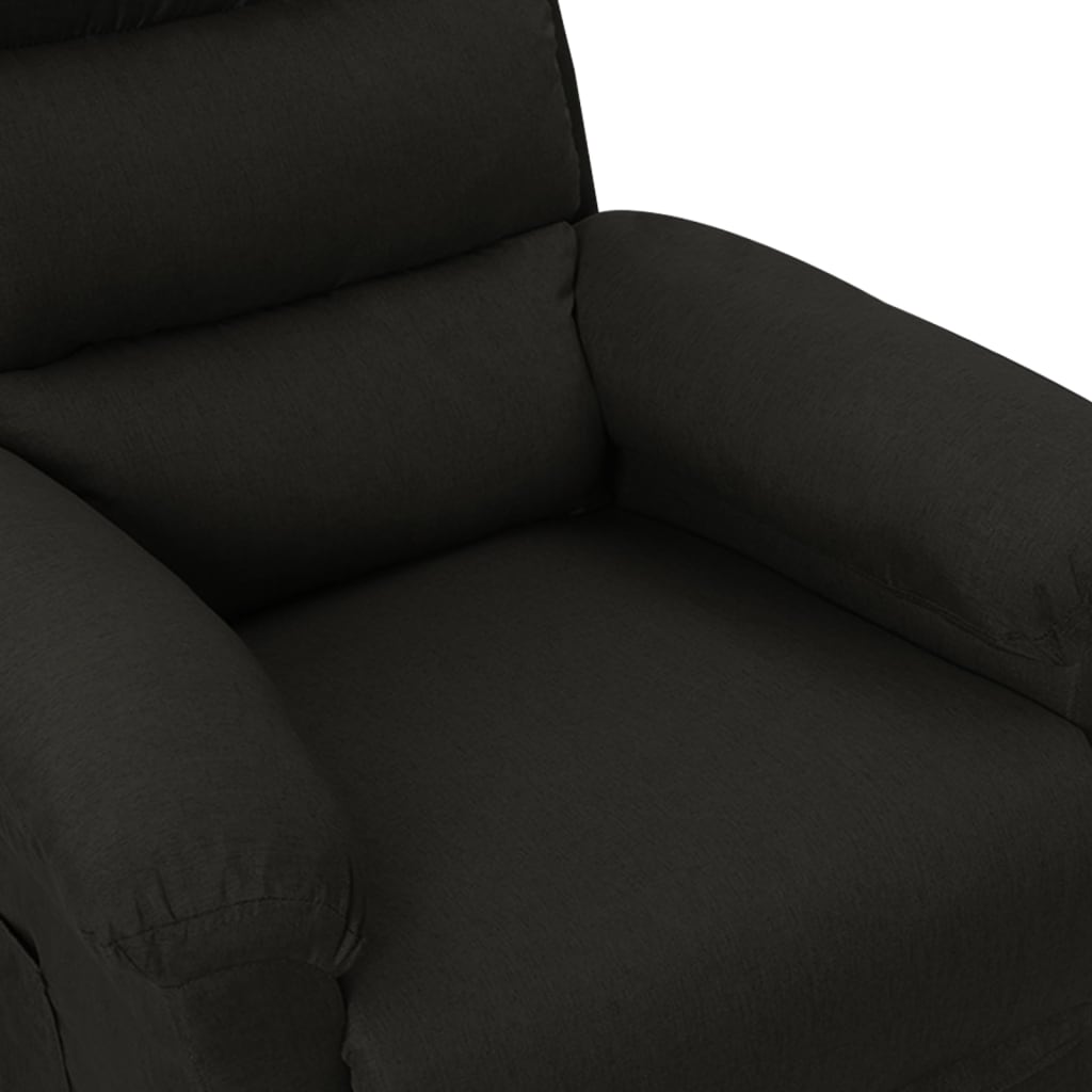 vidaXL Fotoliu de masaj electric rabatabil, negru, textil vidaXL Fotoliu de masaj electric rabatabil, negru, textil