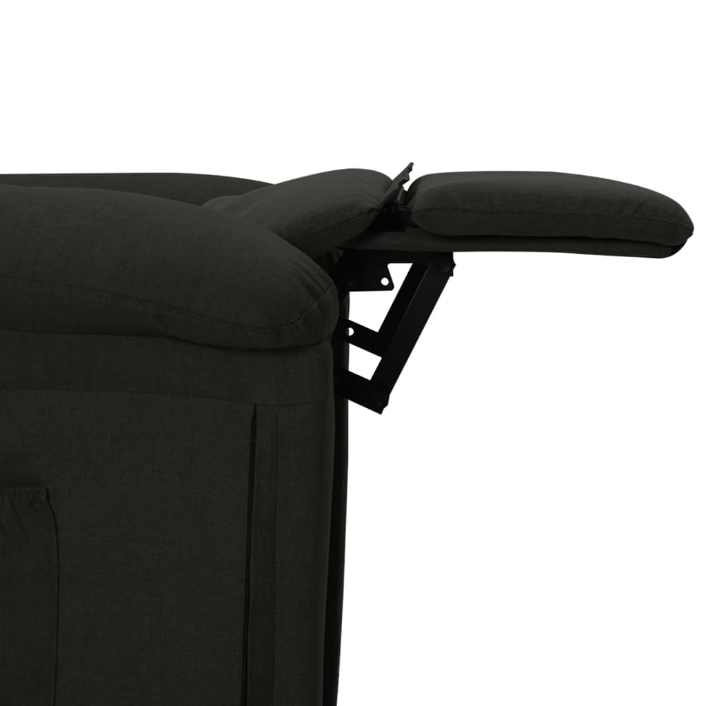 vidaXL Fotoliu de masaj electric rabatabil, negru, textil vidaXL Fotoliu de masaj electric rabatabil, negru, textil