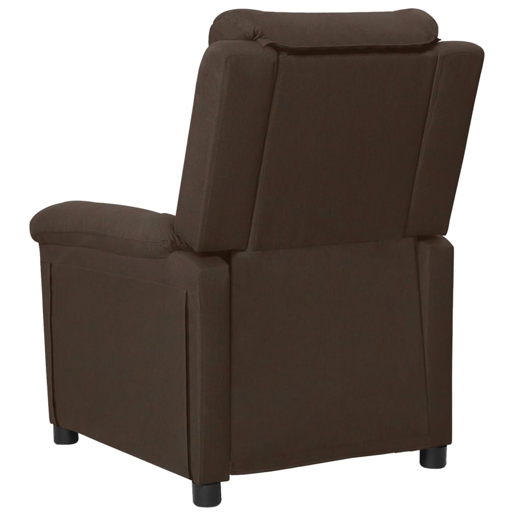 vidaXL Fotoliu de masaj electric, maro închis, material textil vidaXL Fotoliu de masaj electric, maro închis, material textil
