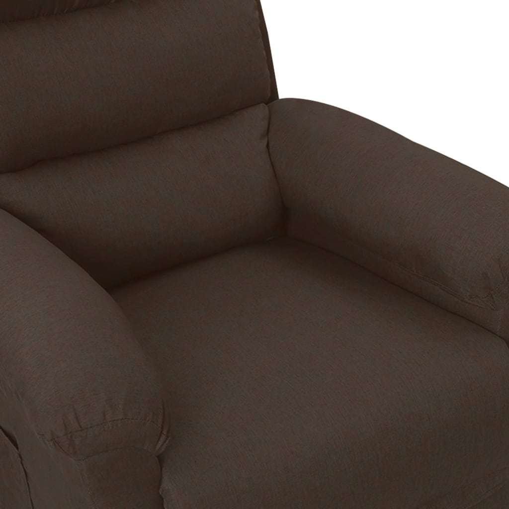 vidaXL Fotoliu de masaj electric, maro închis, material textil vidaXL Fotoliu de masaj electric, maro închis, material textil