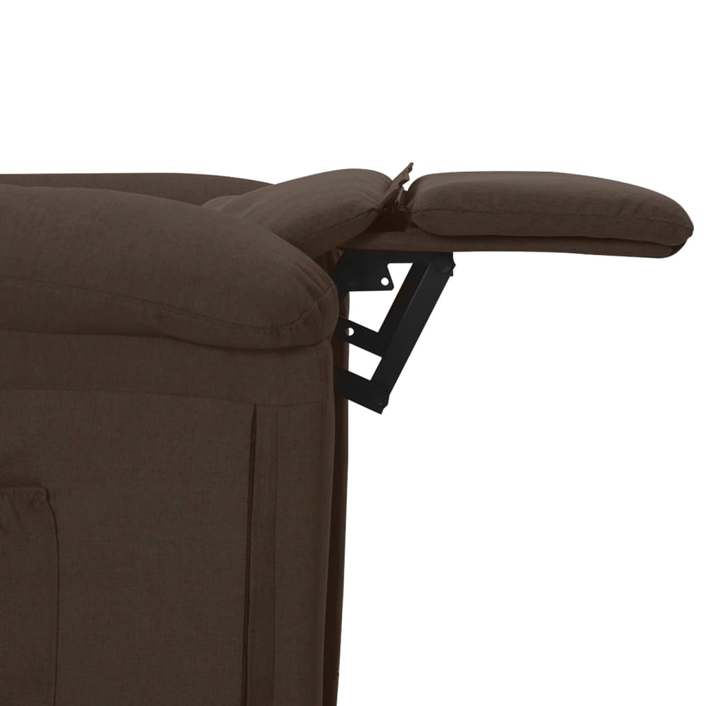 vidaXL Fotoliu de masaj electric, maro închis, material textil vidaXL Fotoliu de masaj electric, maro închis, material textil