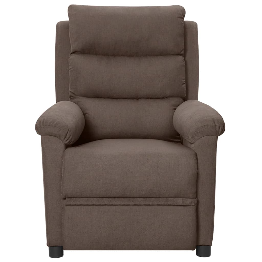 vidaXL Fotoliu de masaj electric rabatabil, gri taupe, textil vidaXL Fotoliu de masaj electric rabatabil, gri taupe, textil