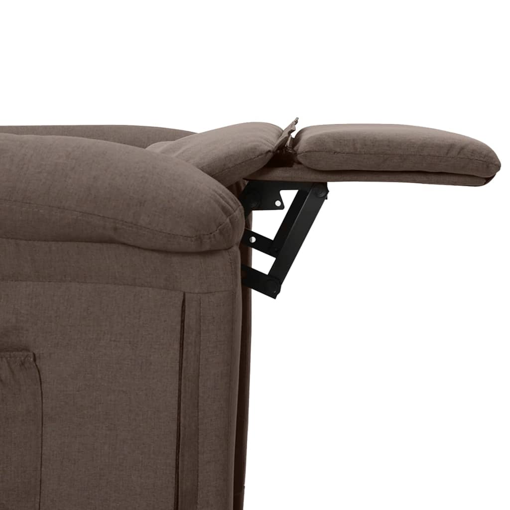 vidaXL Fotoliu de masaj electric rabatabil, gri taupe, textil vidaXL Fotoliu de masaj electric rabatabil, gri taupe, textil