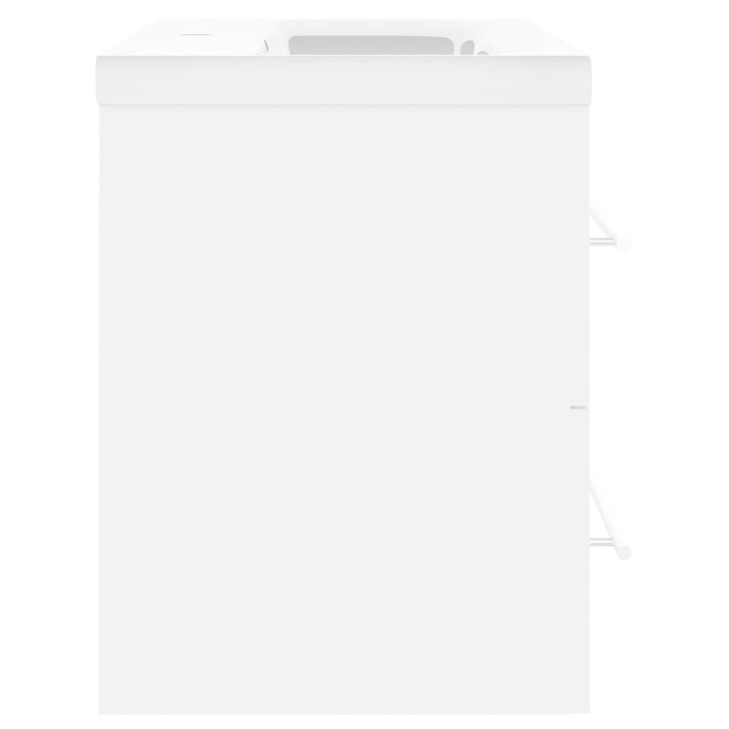 vidaXL Dulap cu chiuvetă încorporată, alb, lemn prelucrat