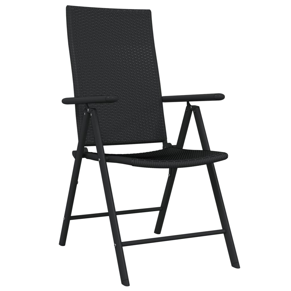 vidaXL Set mobilier de grădină, 3 piese, negru vidaXL Set mobilier de grădină, 3 piese, negru