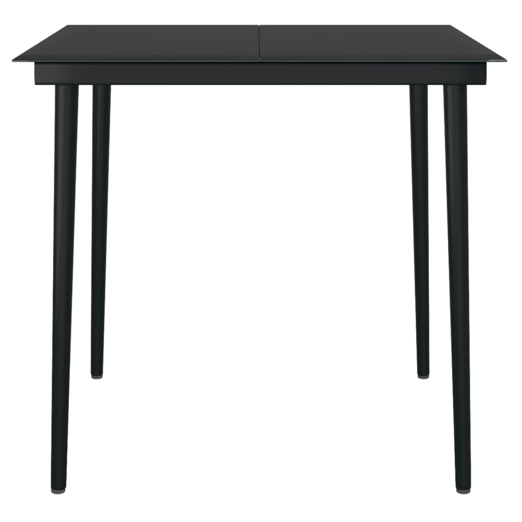 vidaXL Set mobilier de grădină, 3 piese, negru vidaXL Set mobilier de grădină, 3 piese, negru