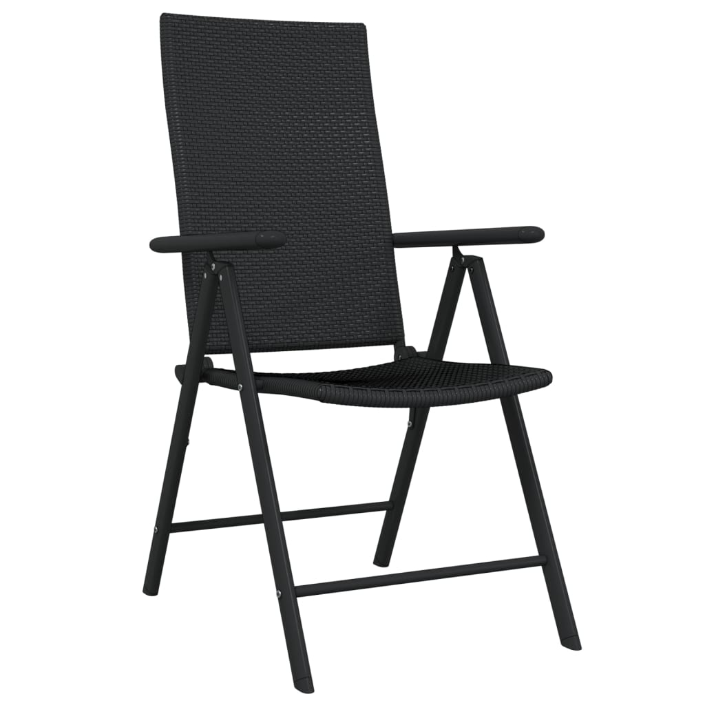 vidaXL Set mobilier de grădină, 9 piese, negru vidaXL Set mobilier de grădină, 9 piese, negru