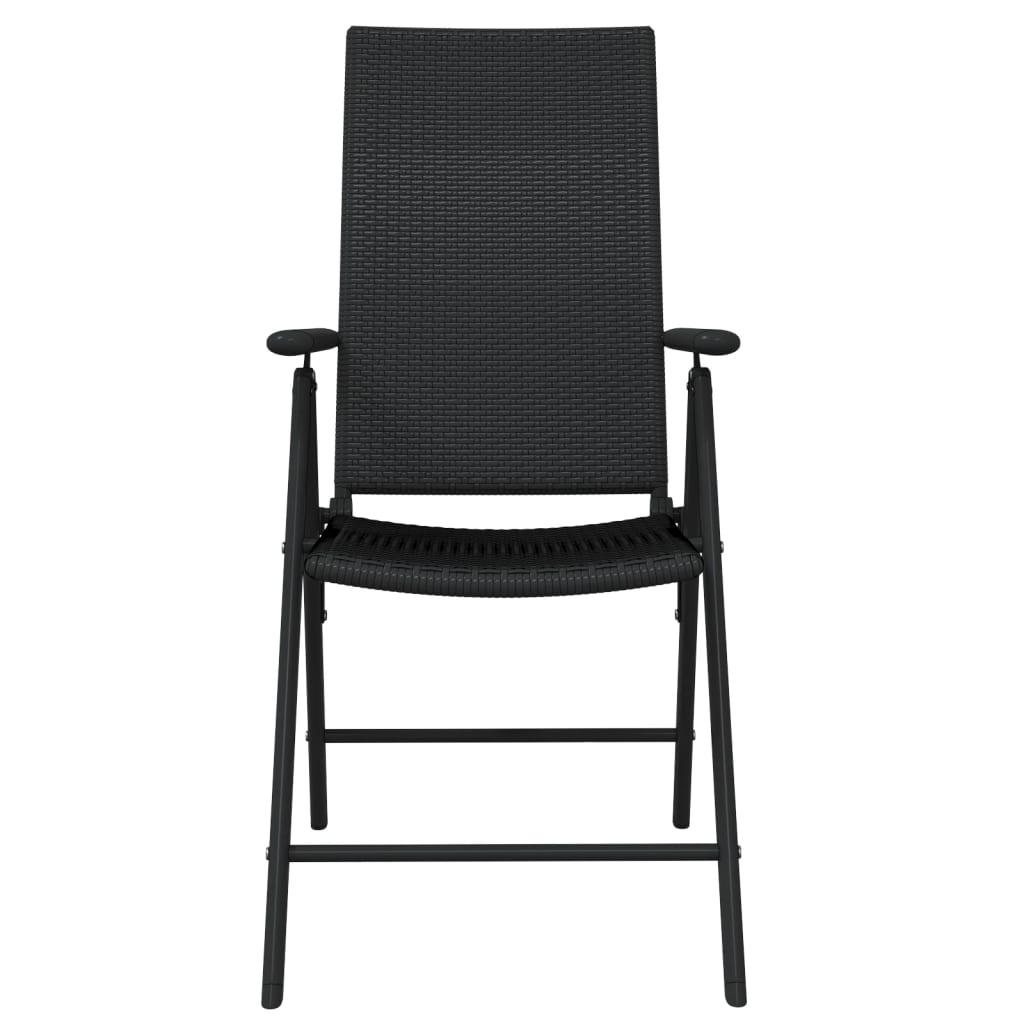 vidaXL Set mobilier de grădină, 9 piese, negru vidaXL Set mobilier de grădină, 9 piese, negru
